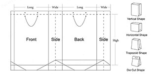 customize size and thickness for paper bag