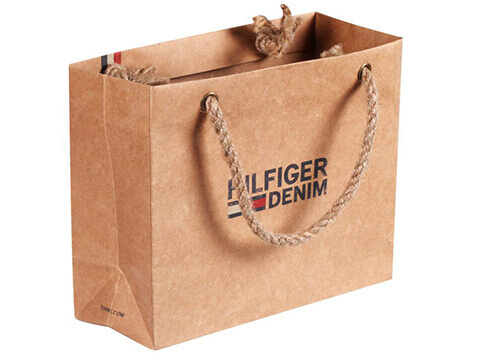 kraft paper shopping bag for clothing