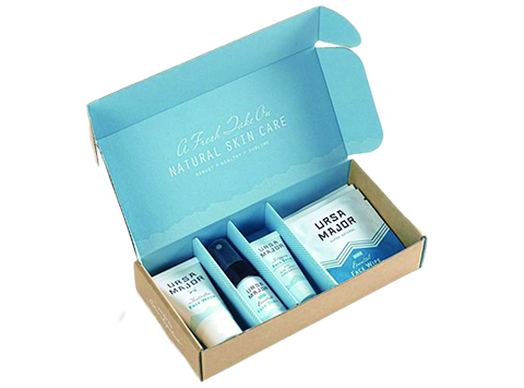corrugated inserts for subscription cosmetic boxes