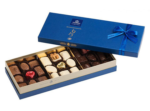 Cocoa bean chocolate box