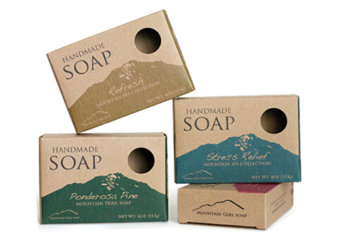 custom kraft soap boxes with window