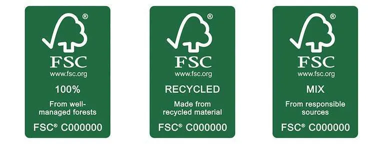 FSC certified sustainable packaging forest label