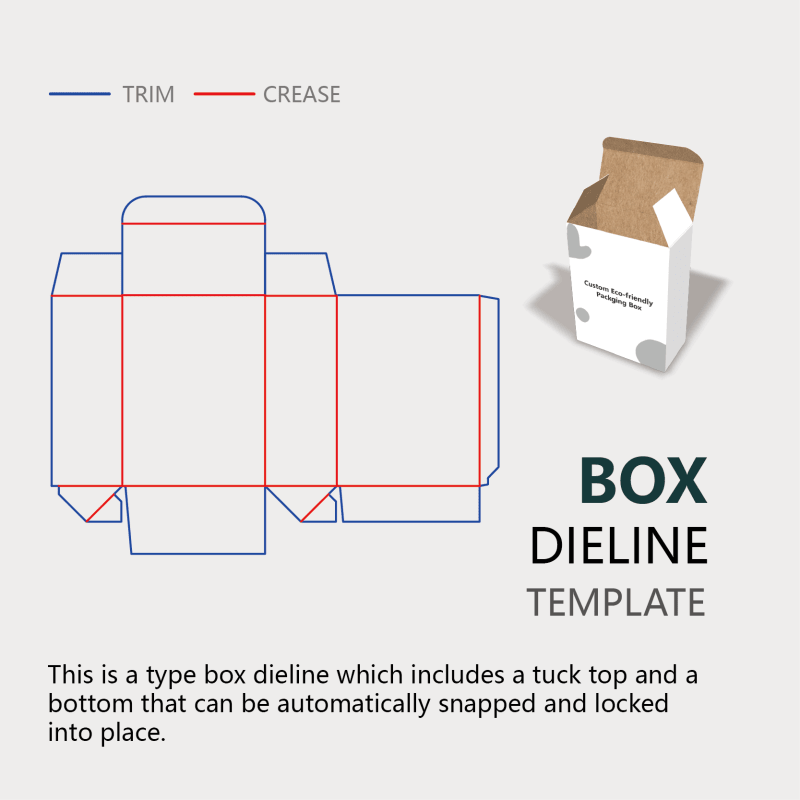 packaging dieline box fold cut graphic design