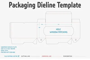 packaging dieline template 2d technical 260nw 2573425689 ka4iggx300