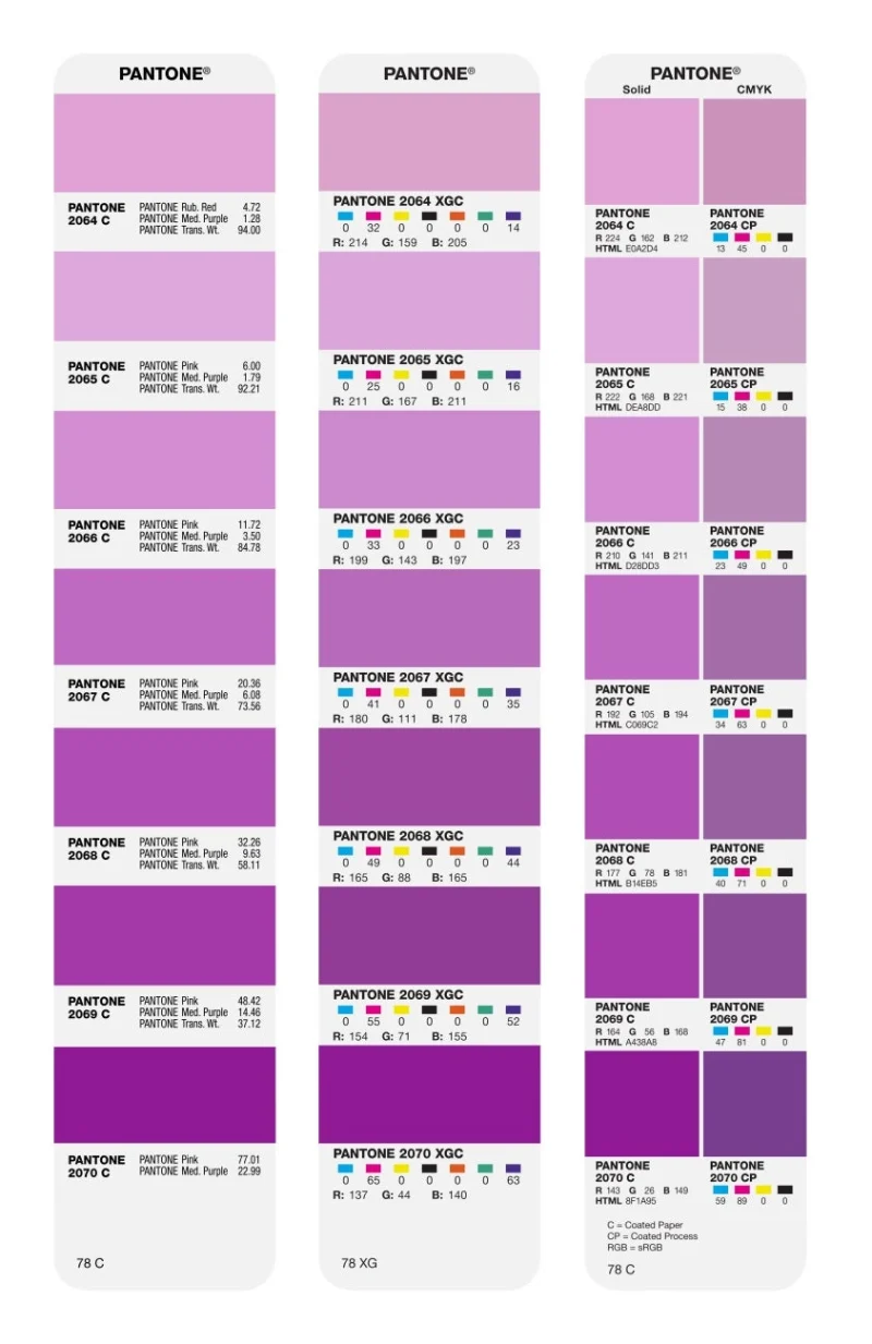 Pantone colour guides printing digital design swatches