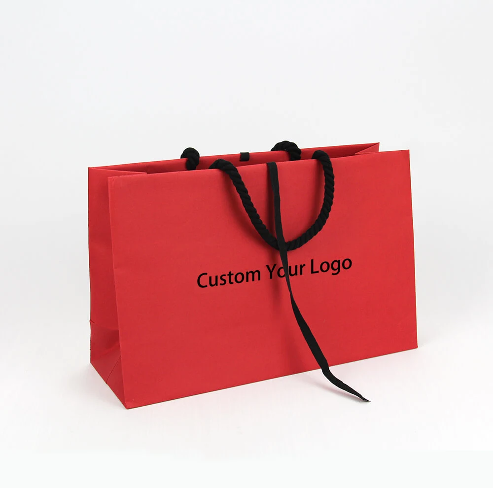 custom designed branded shopping bags logo typography