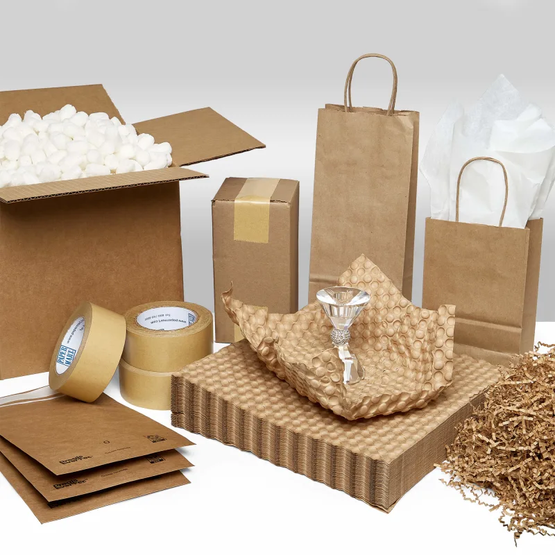 different types of eco-friendly sustainable packaging materials