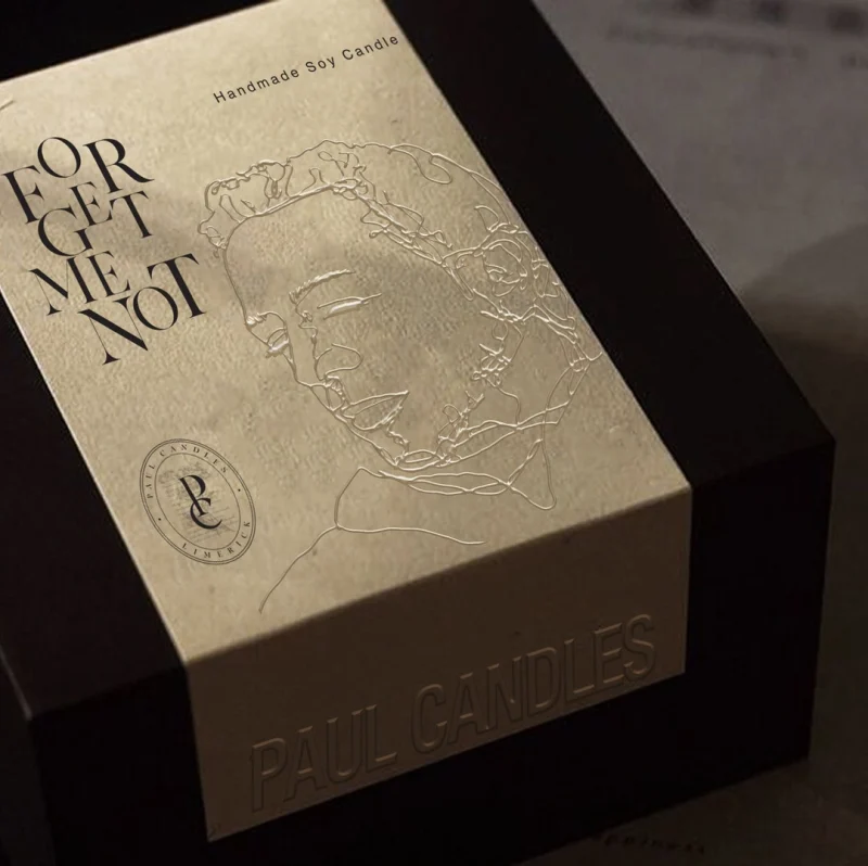 embossed candle packaging tactile texture luxury