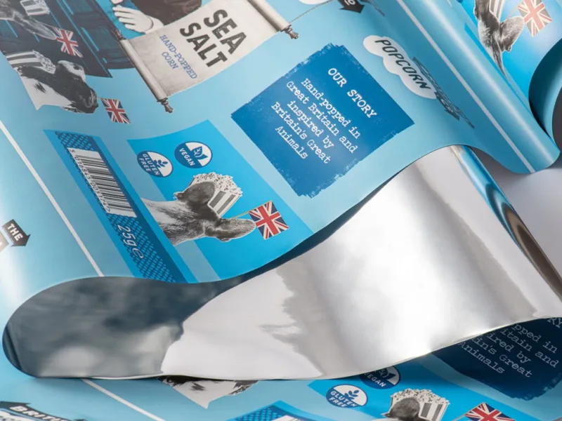 flexographic printing on paper plastic foil fabric