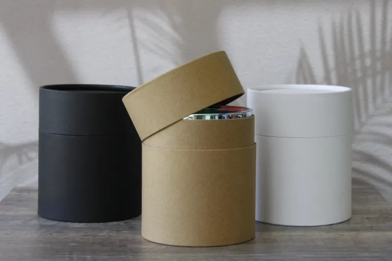 modern cylindrical candle tube packaging black silver foil