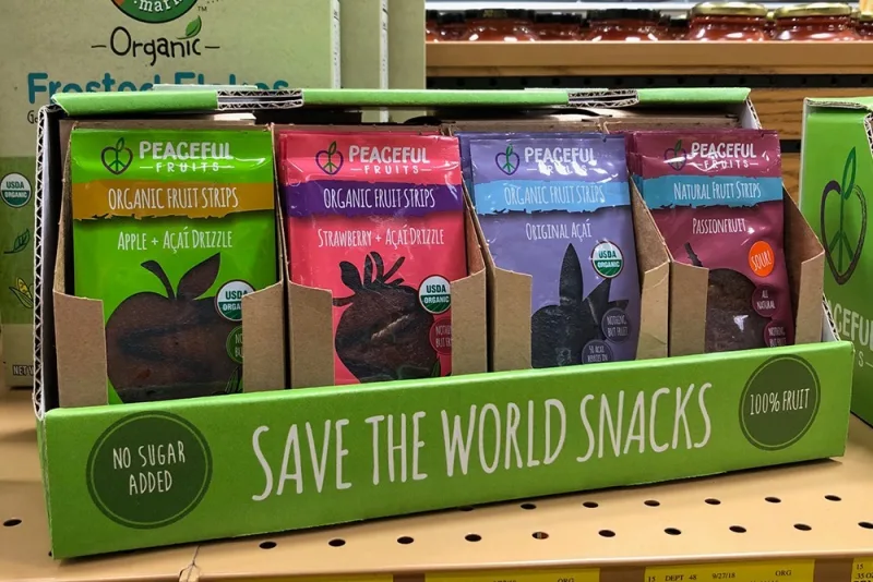 retail ready packaging on store shelf display
