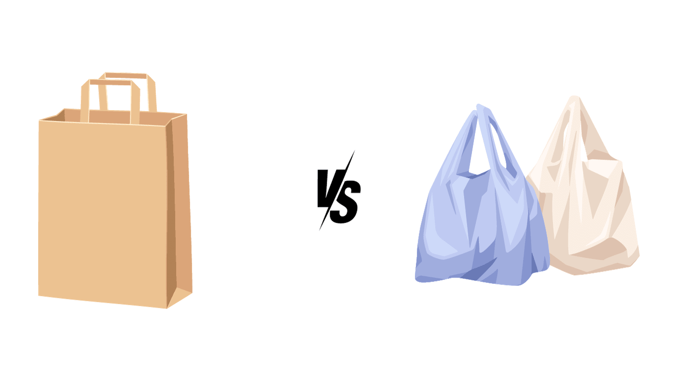 business bag choice eco friendly paper plastic