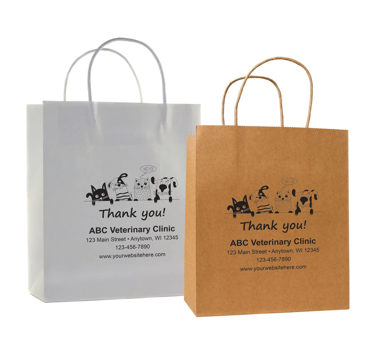 custom shopping bags branded colourful logo