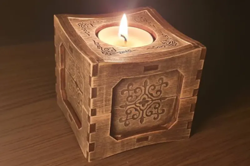 custom vintage candle holder branded packaging