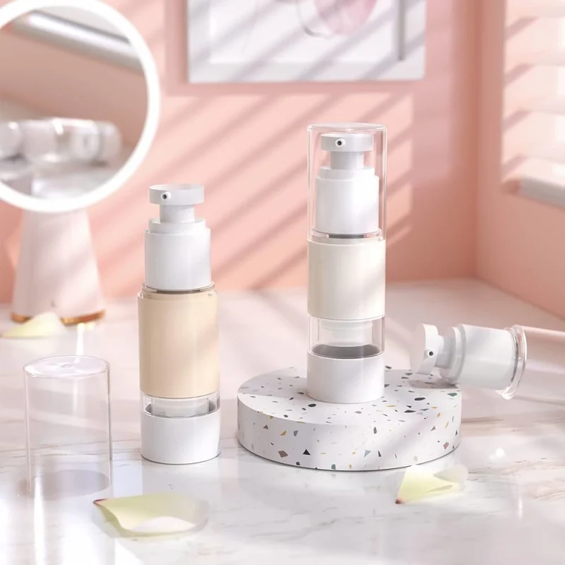 easy open cosmetic pump bottle travel size packaging