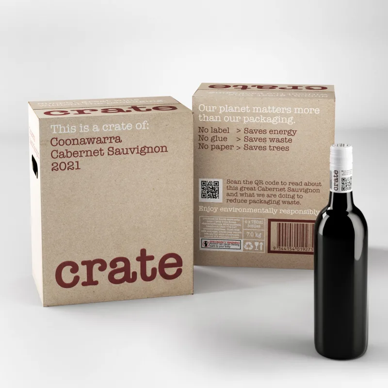 eco-friendly sustainable wine paper packaging design