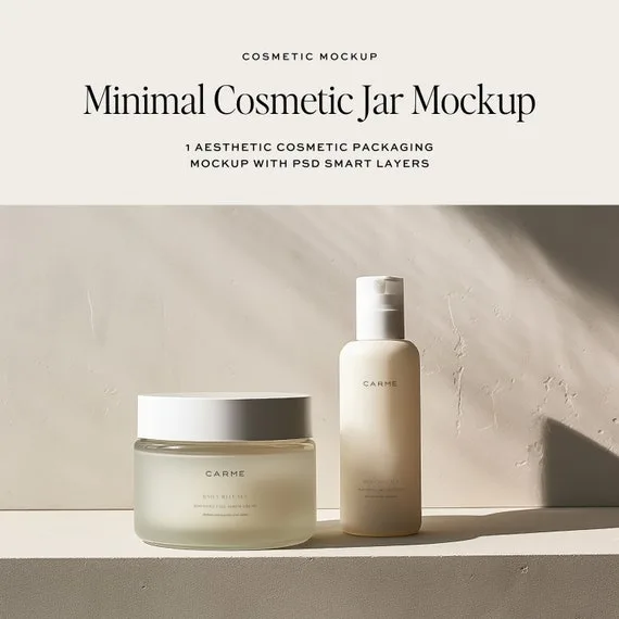 minimalist cosmetic packaging white gold detail elegance