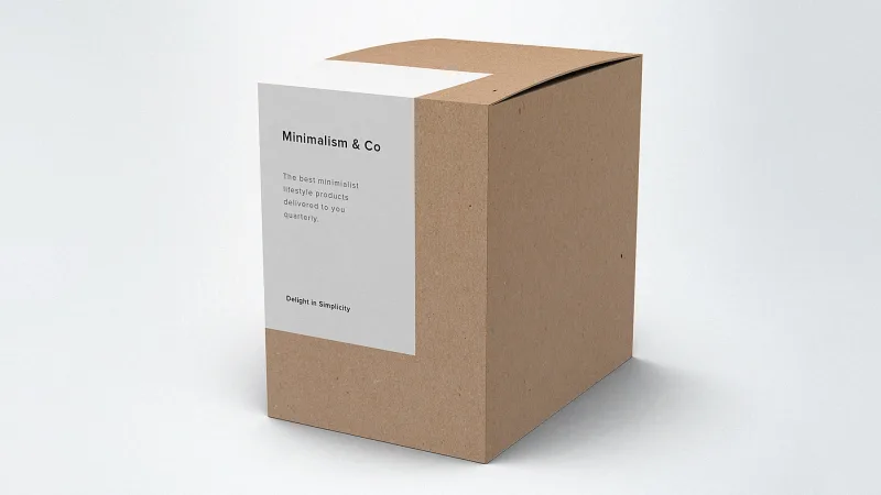 minimalist subscription box professional sleek branding