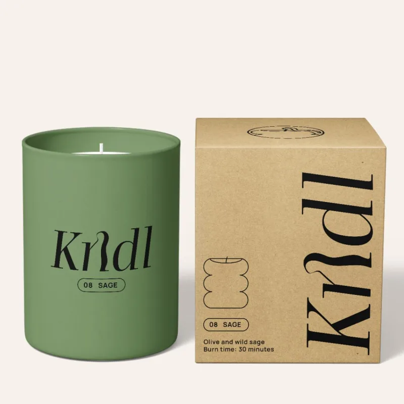 modern cylindrical candle tube packaging black silver foil