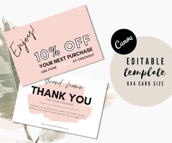 personalised box insert exclusive discount code ecommerce