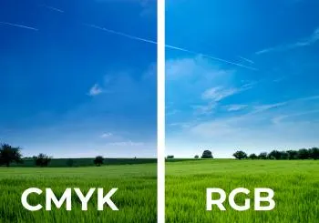screen print colour difference RGB CMYK gamut