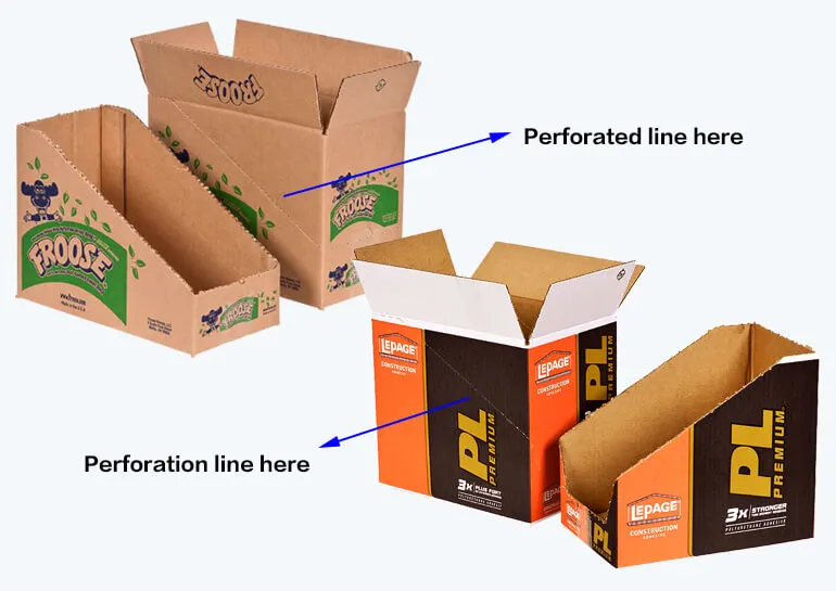 various retail ready packaging types shelf trays merchandising units