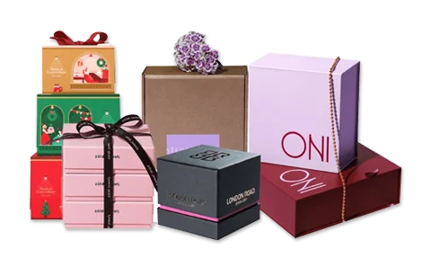 vibrant custom gift box embossed spot UV