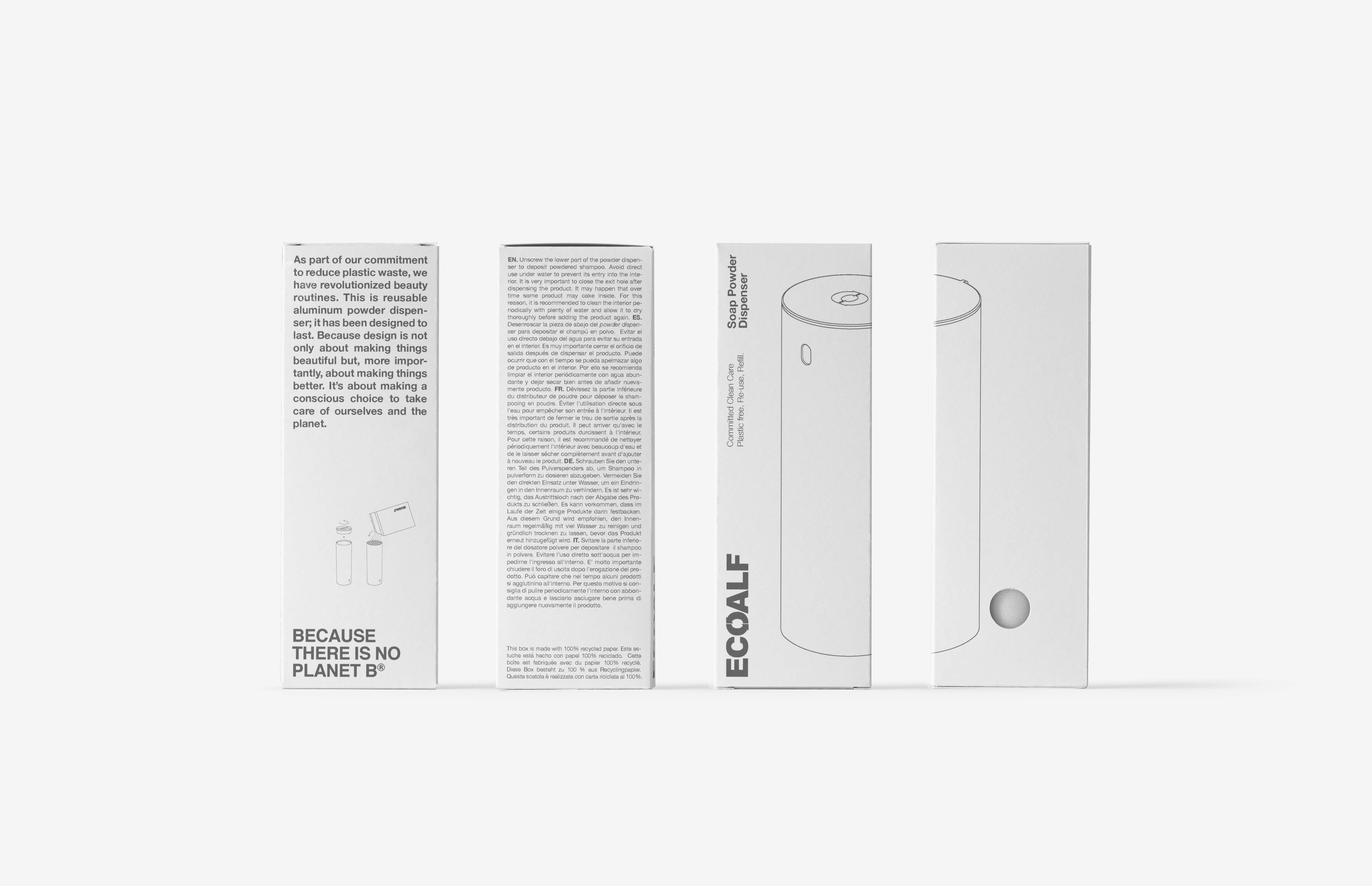 Ecoalf Wellness eco friendly sustainable packaging design
