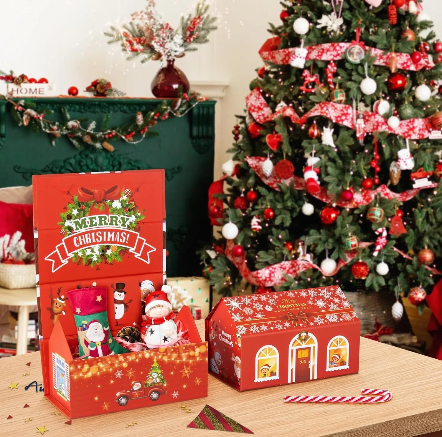 Christmas shaped gift boxes festive holiday packaging