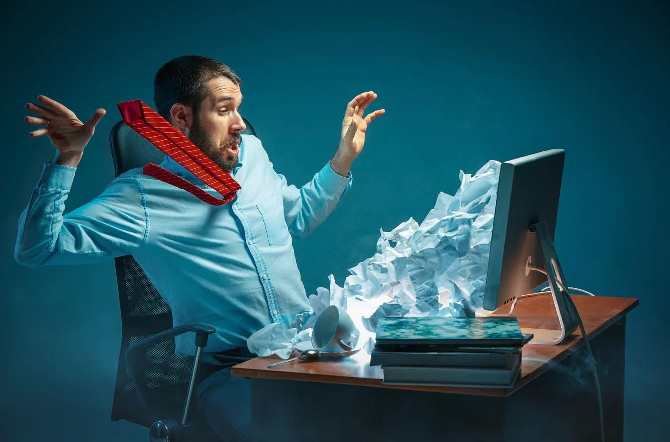 cluttered inbox notification fatigue stressed manager productivity