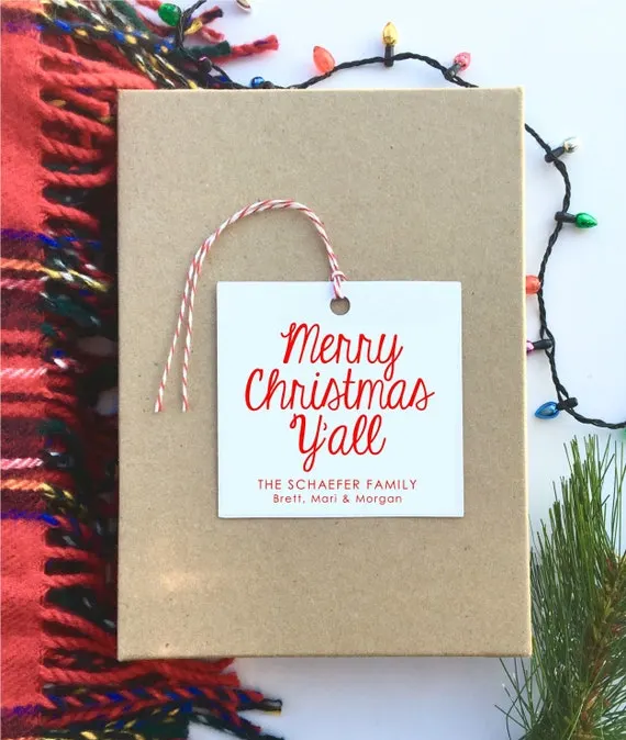 custom holiday gift tags personalized packaging branding
