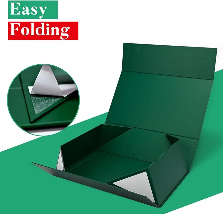 efficient foldable gift boxes with festive tape