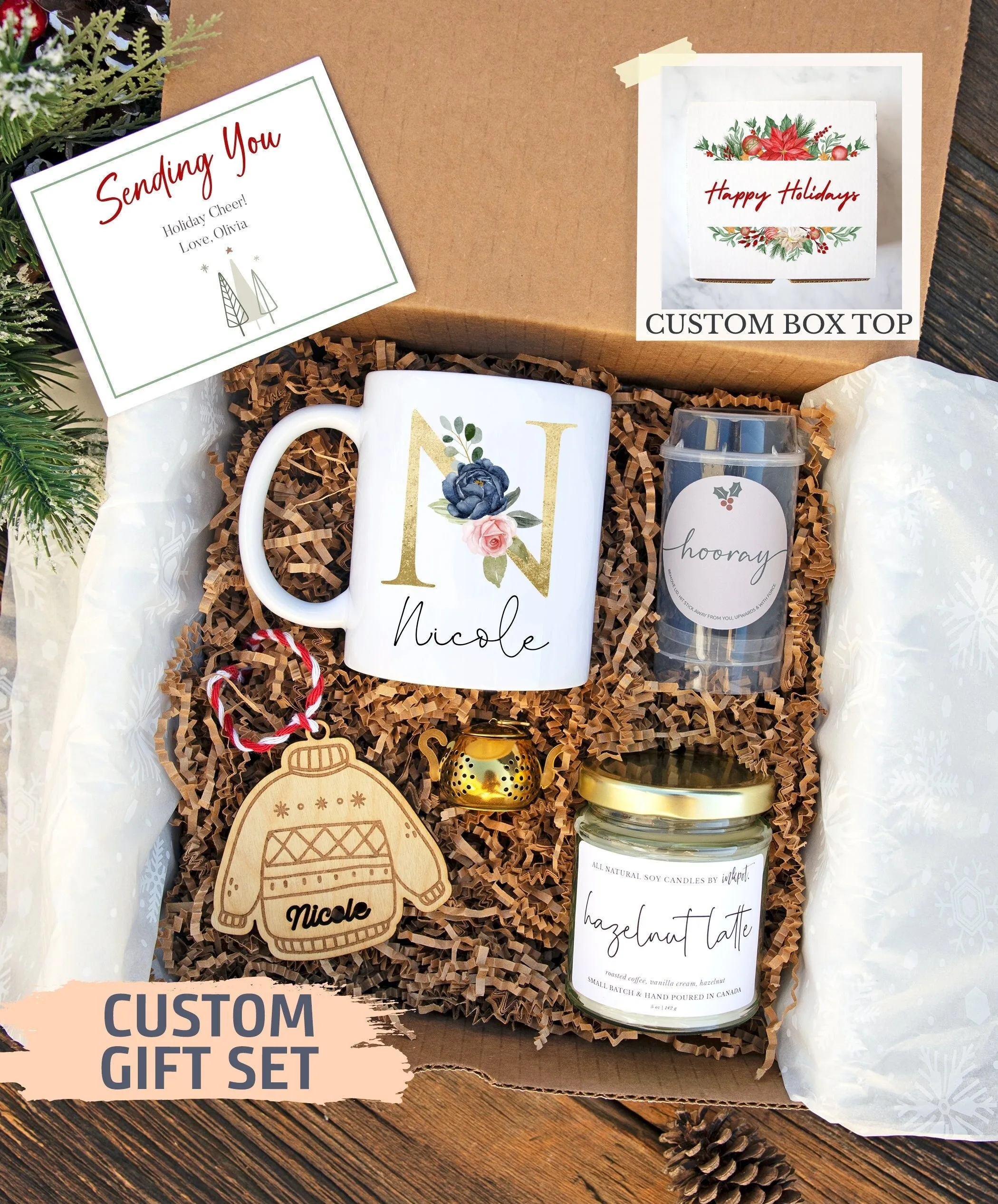 personalized holiday gift packaging for festive unboxing