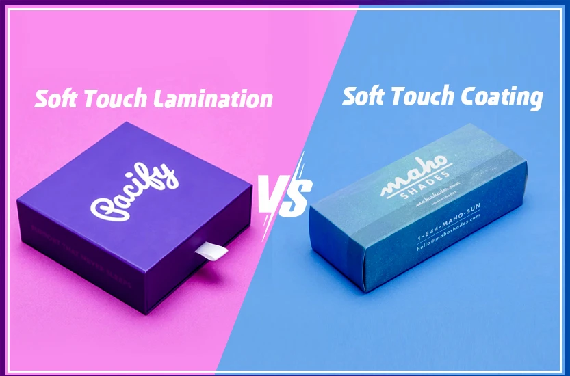soft touch coating lamination packaging texture comparison