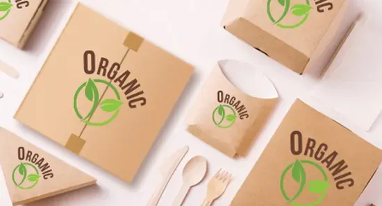 sustainable packaging water-based ink embossed logo biodegradable