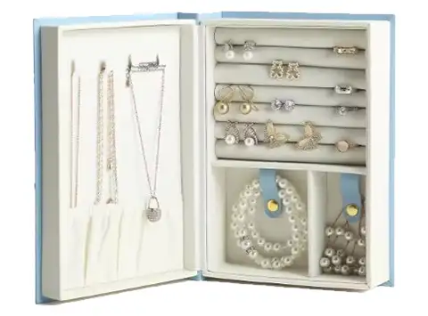 custom book shaped jewelry boxes open lid