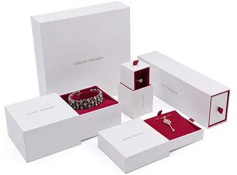 custom jewelry box set open style