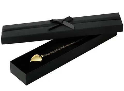 custom jewelry boxes for necklace with open lid