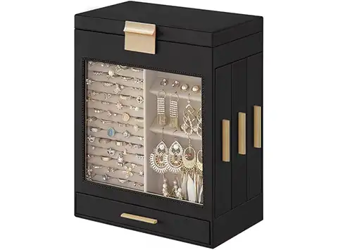 custom jewelry storage with display window