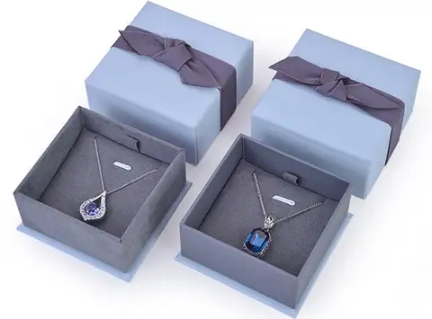 custom lid and base boxes for jewelry with open lid