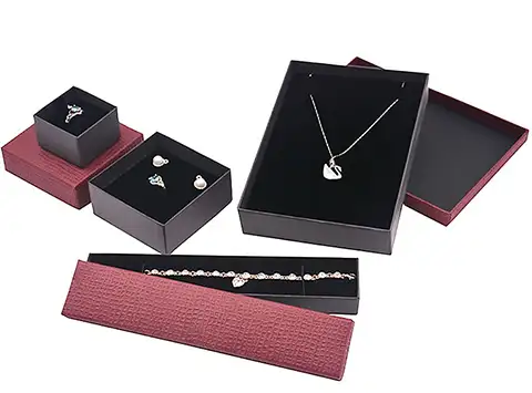 custom made jewelry boxes with open lid