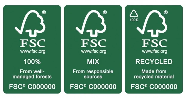 eco-friendly certified packaging with QR code and sustainability labels