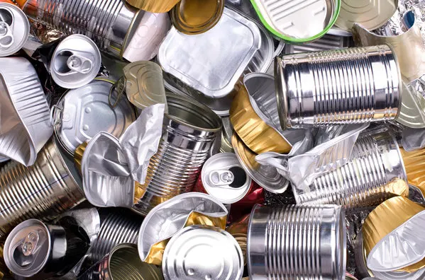 aluminum and steel recycling process, glass jars color sorting, sustainable packaging materials
