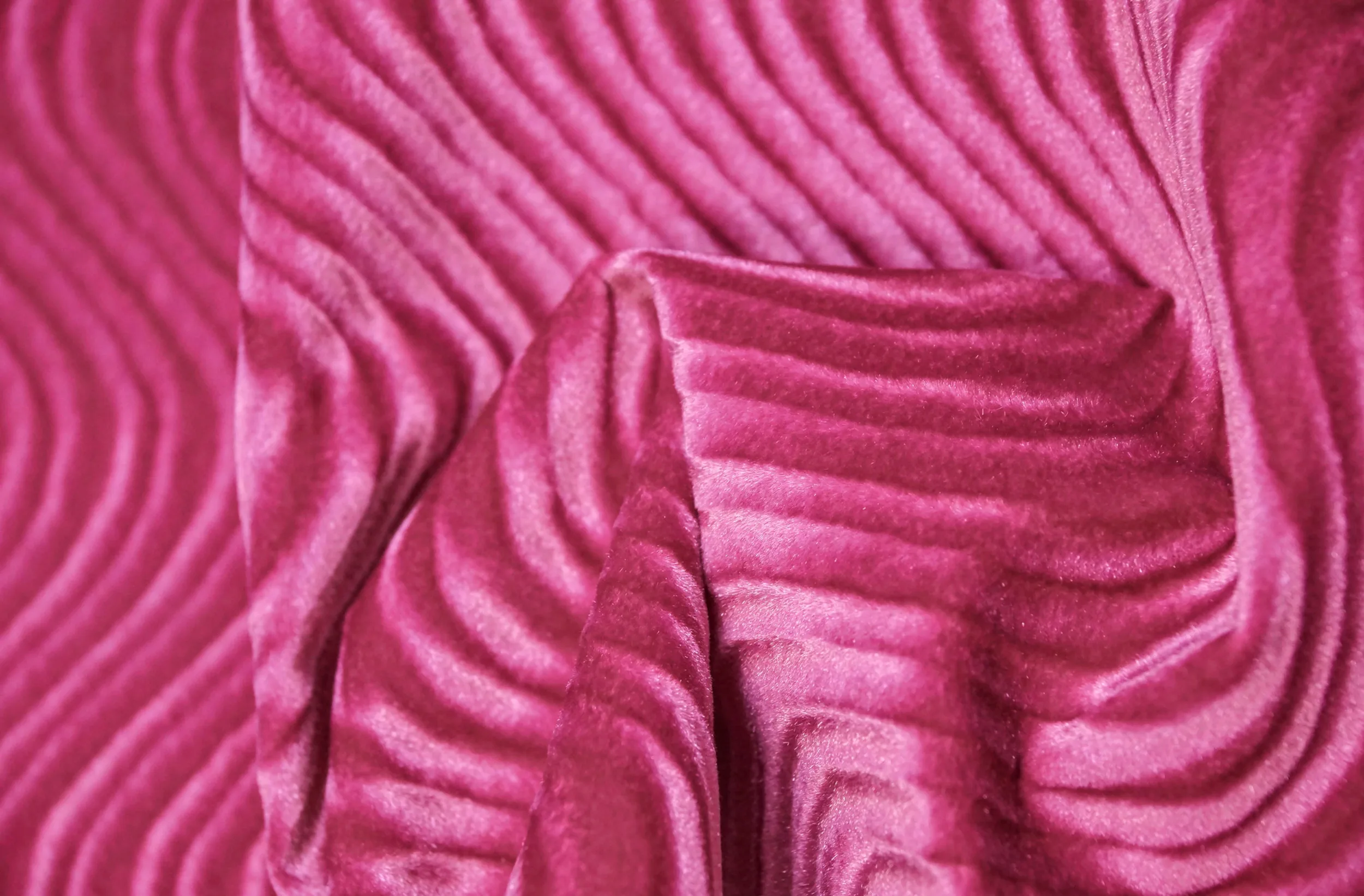close-up of velvet flocking fabric texture