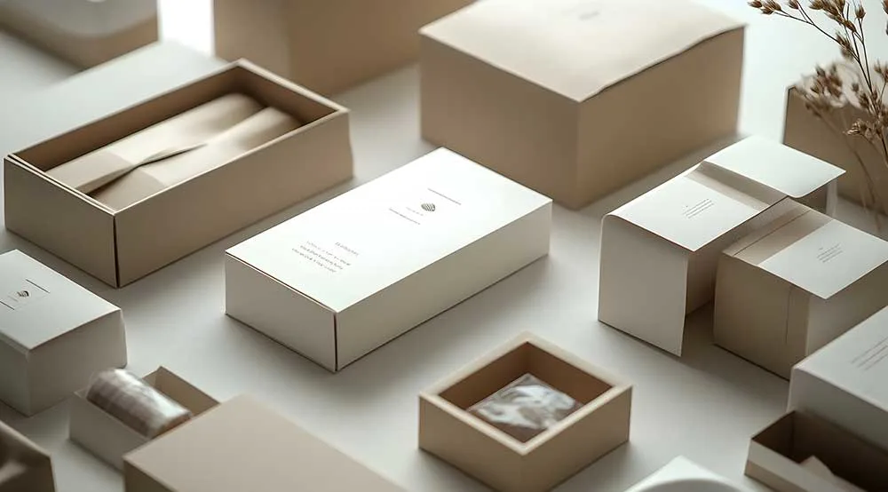 contrast between traditional luxury packaging and eco-friendly minimalist packaging