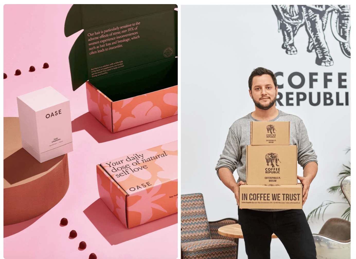 ecommerce unboxing stylish packaging customer opening shipping box