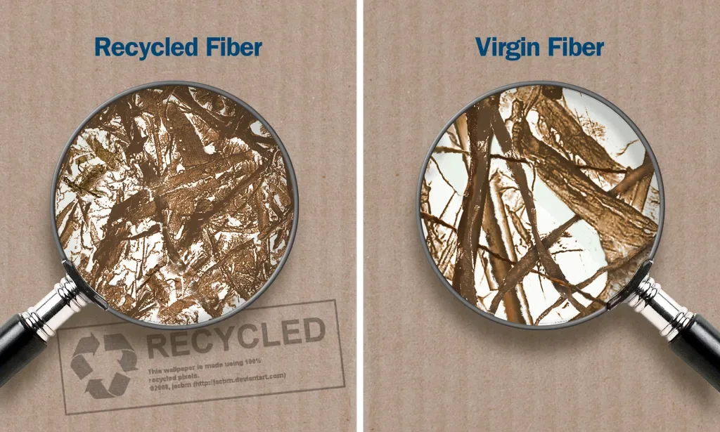 kraft paper fibers recycled paper packaging corrugated boxes sustainable material