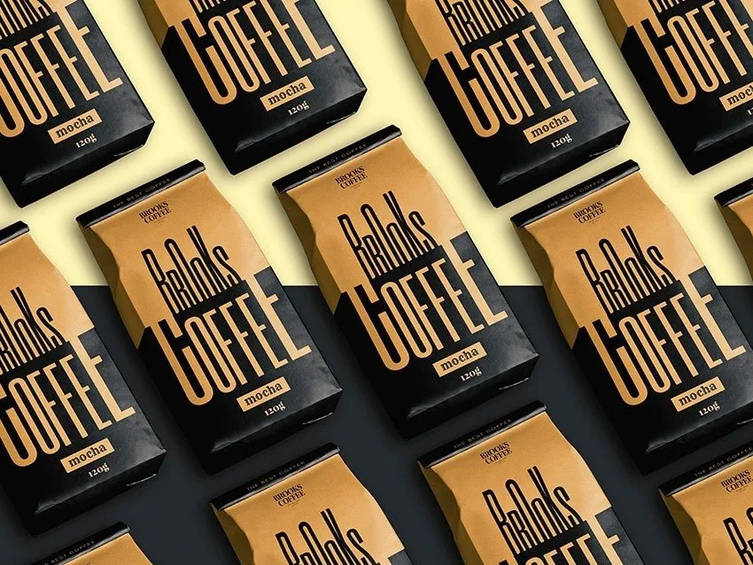 luxury coffee packaging black gold foil elegant sophisticated design