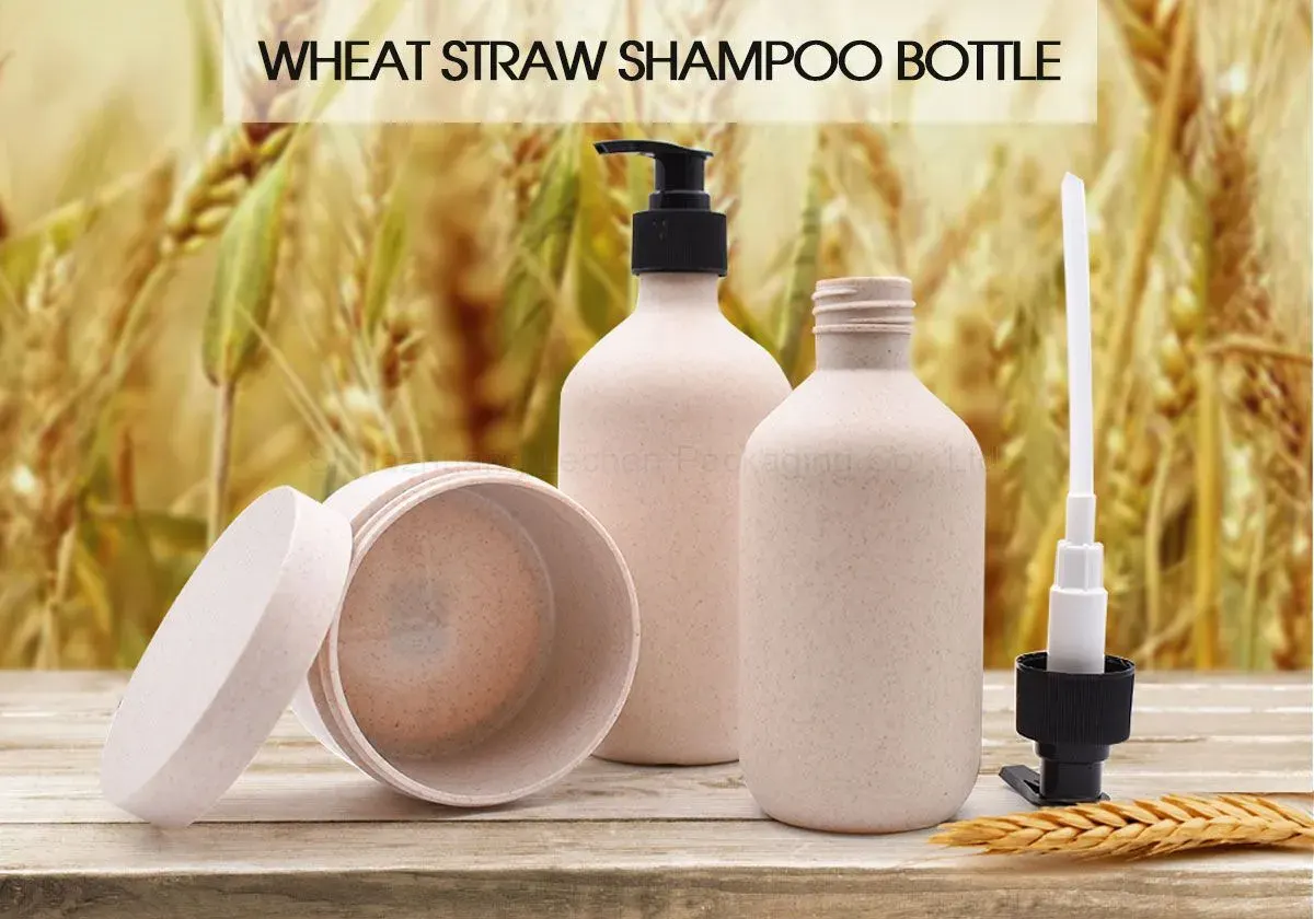 luxury skincare packaging made from wheat straw renewable eco-friendly materials