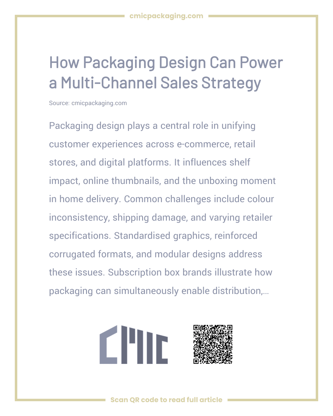 How Packaging Design Can Power a Multi-Channel Sales Strategy